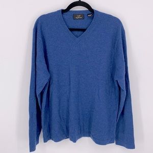 Pure Cashmere Men’s V Neck Sweater Size XL